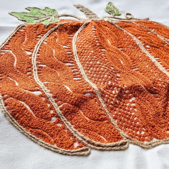 Pumpkin Pillow Cover Fall Decor Accent Thanksgiving Cottage Farmhouse Throw Case - Picture 5 of 14